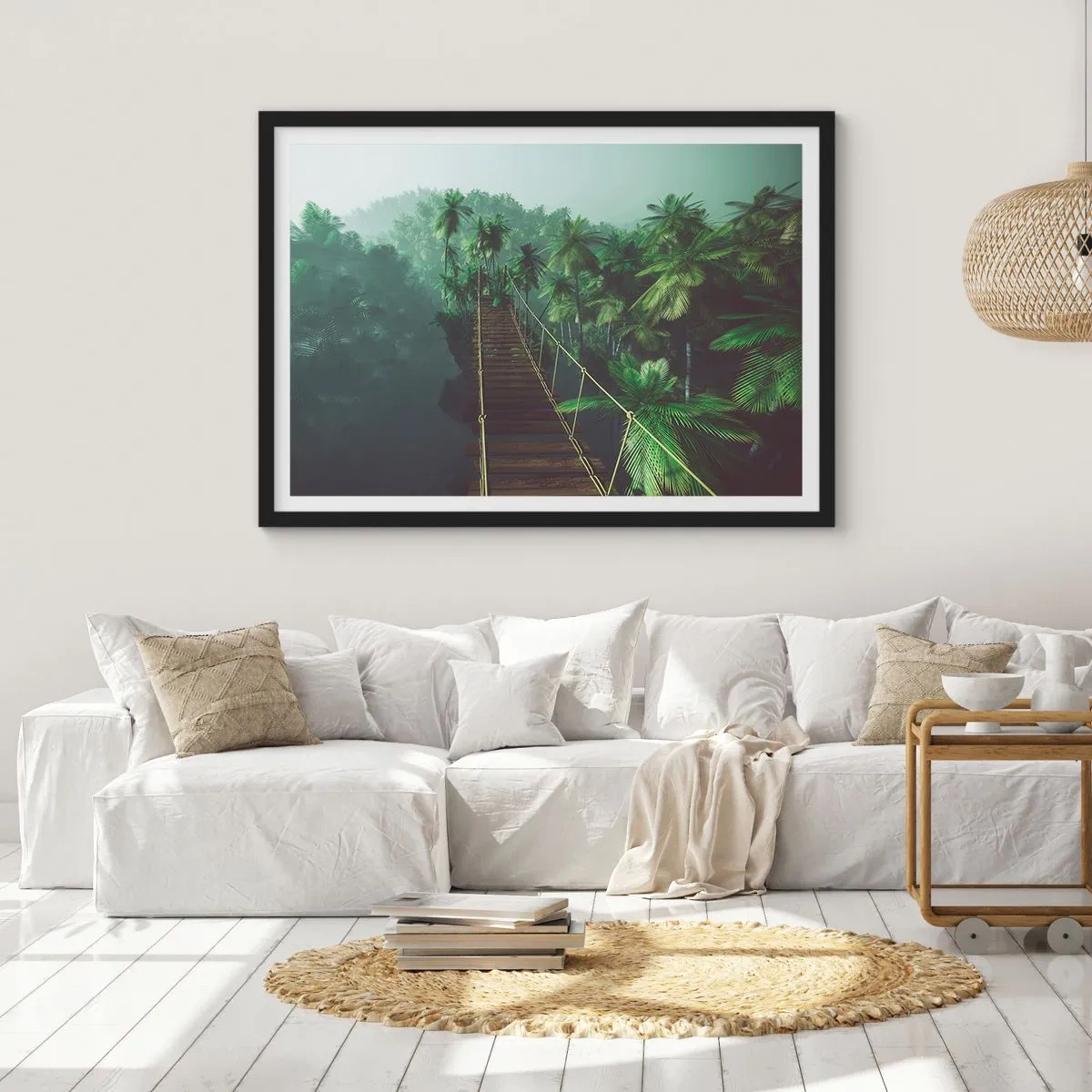 Poster în ramă neagră - Deasupra cazanului verde - 70x50 cm