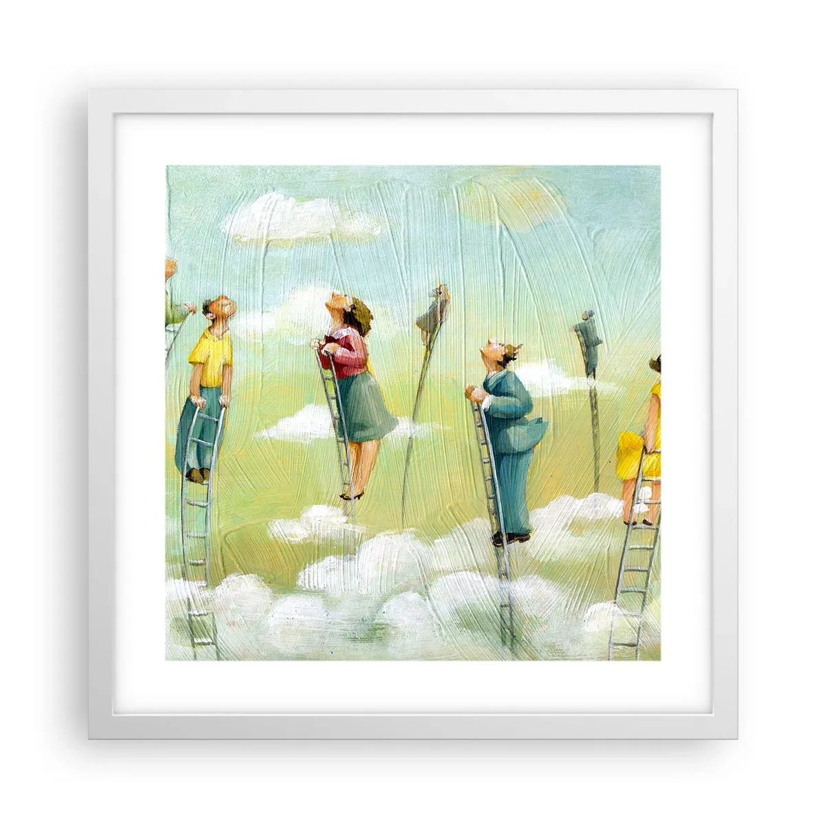 Poster în ramă albă - Urmează-ți visul - 40x40 cm
