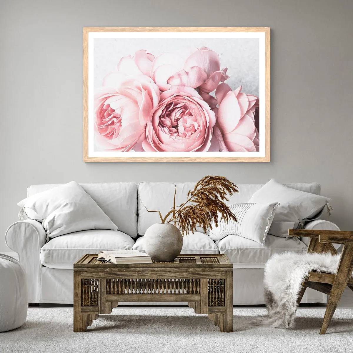 Poster în ramă de stejar deschis - Pentru romantici - 91x61 cm