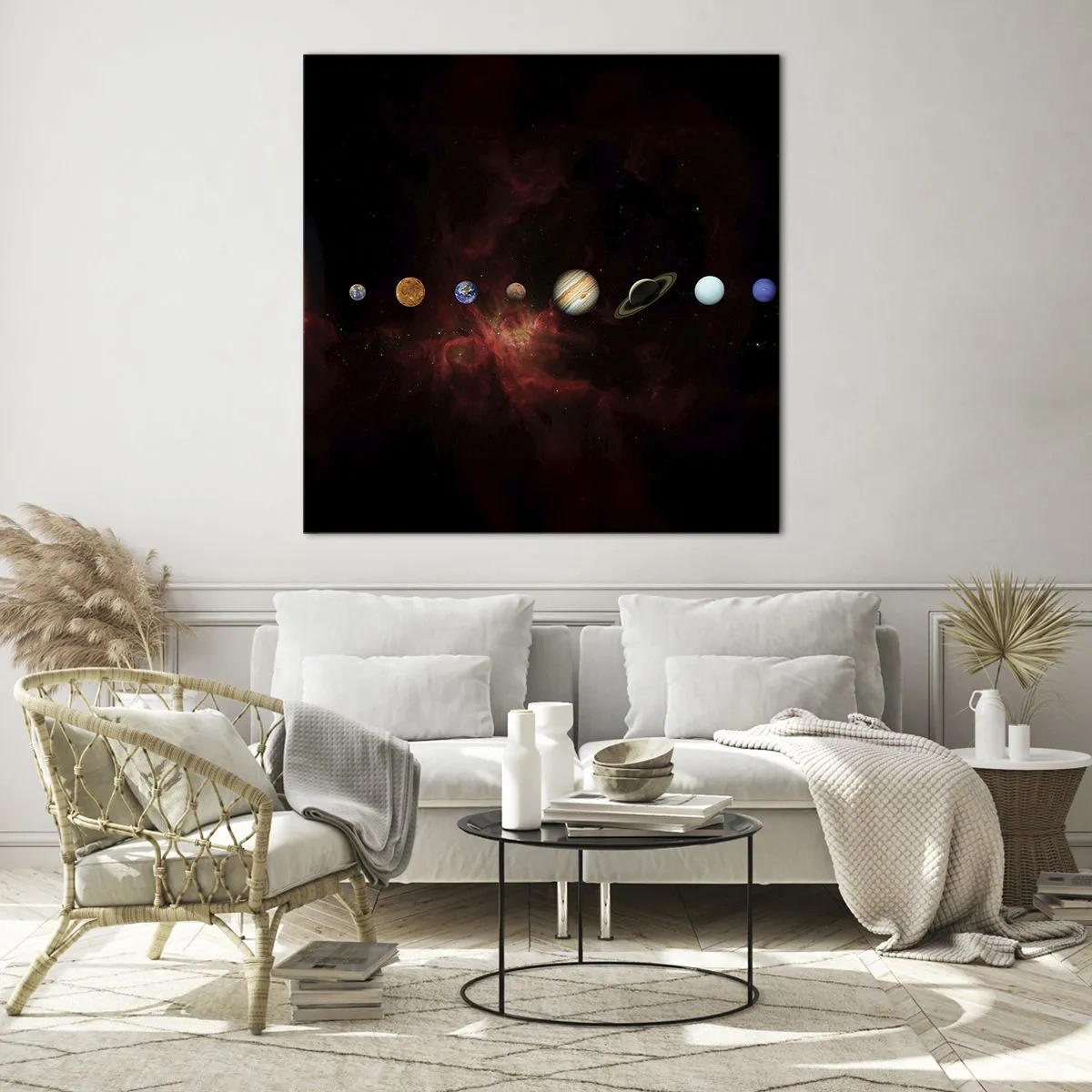 Tablou pe sticlă - Cartierul nostru - 60x60 cm