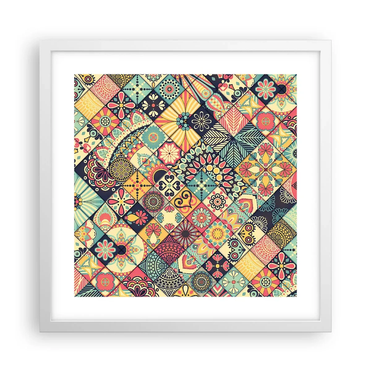 Poster în ramă albă - Clima marocană - 40x40 cm