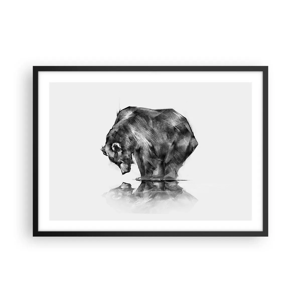 Poster în ramă neagră - Mă bucur să văd pe cineva apropiat - 70x50 cm