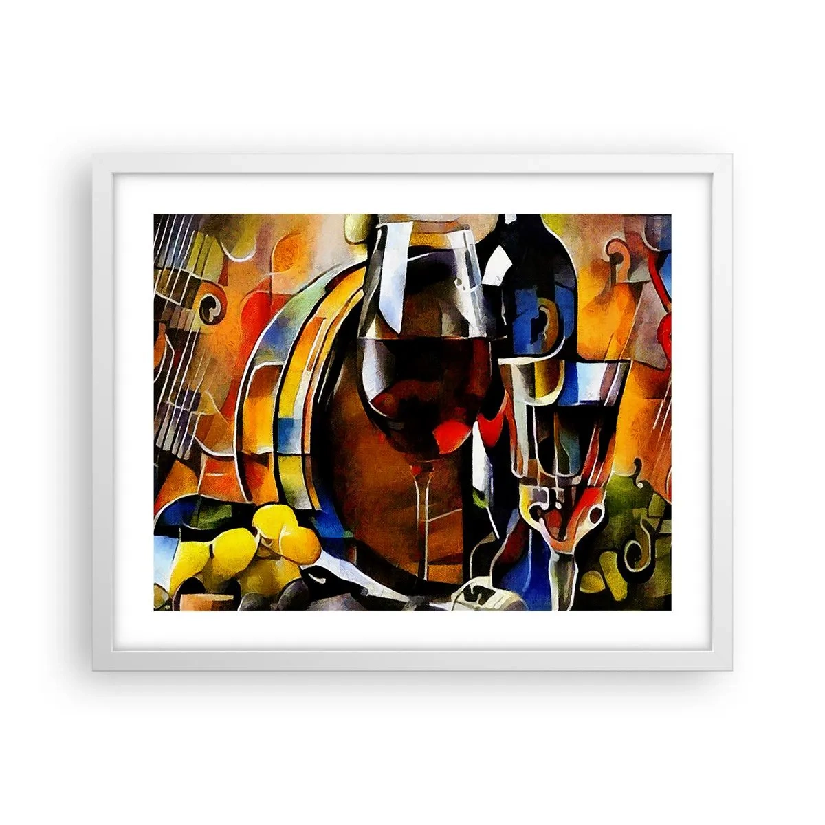 Poster în ramă albă - Și lumea devine mai colorată - 50x40 cm