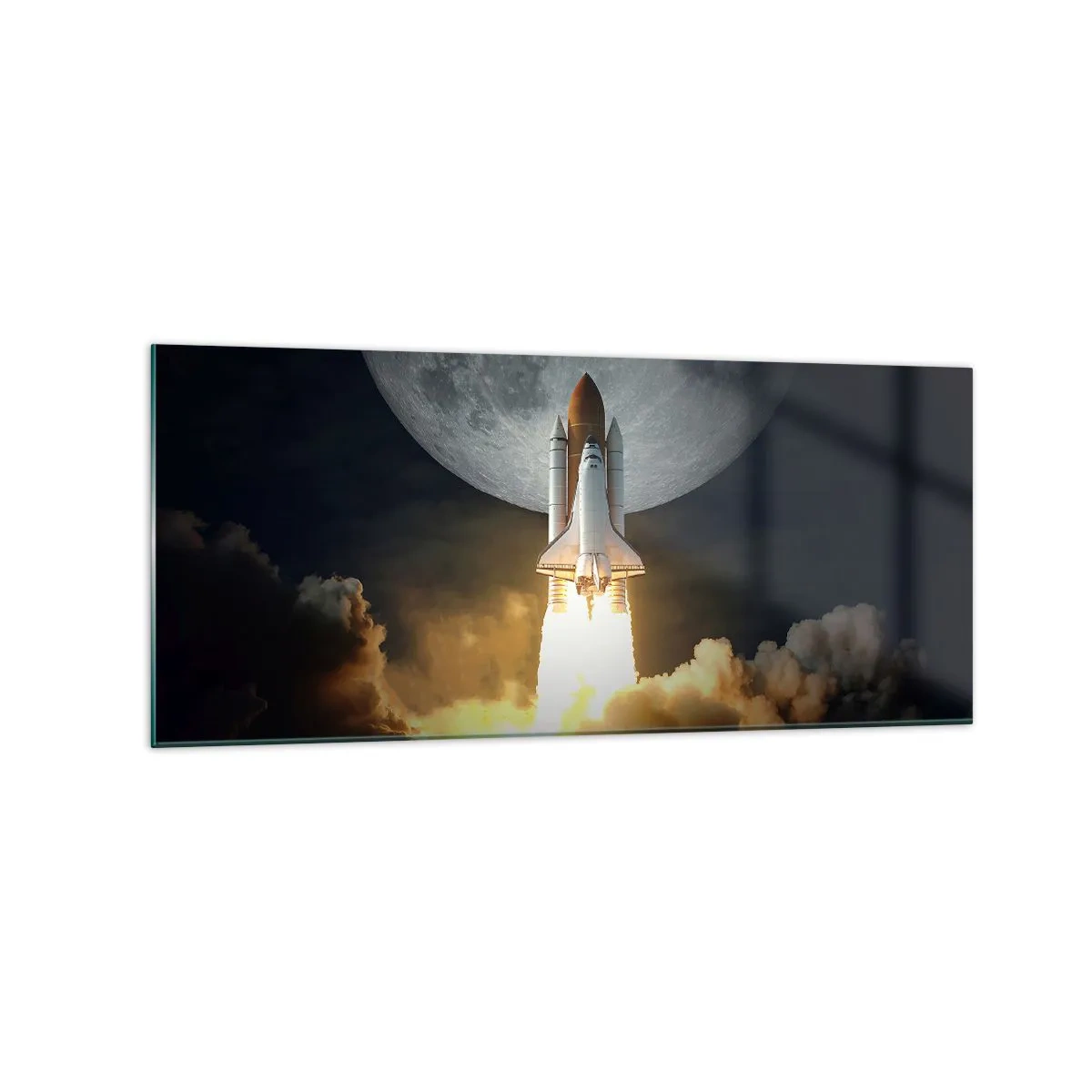 Tablou pe sticlă - Începutul unei aventuri nepământene - 120x50 cm