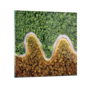 Tablou pe sticlă - Frontiere și defilee - 50x50 cm