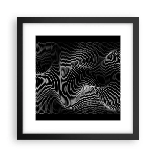 Poster în ramă neagră - Dansul luminii în spațiu - 30x30 cm