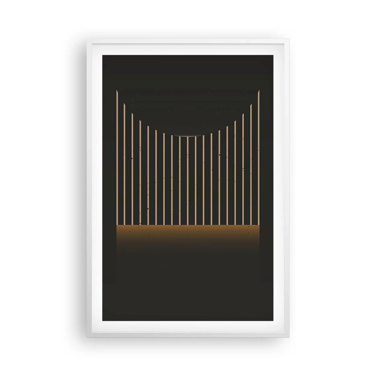 Poster în ramă albă - Explorați întunericul - 61x91 cm