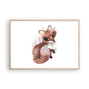 Poster în ramă de stejar deschis - Doar iubire - 100x70 cm