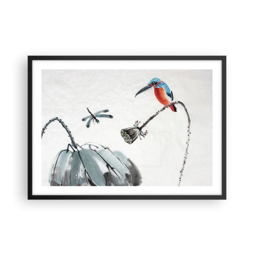 Poster în ramă neagră - Viața de pajiște - 70x50 cm