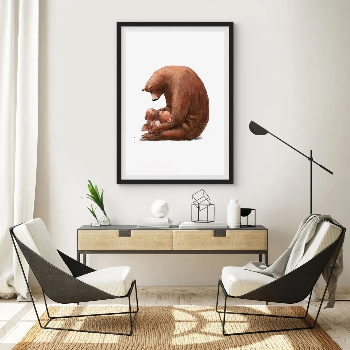 Poster în ramă neagră - Vise plăcute, copii - 61x91 cm