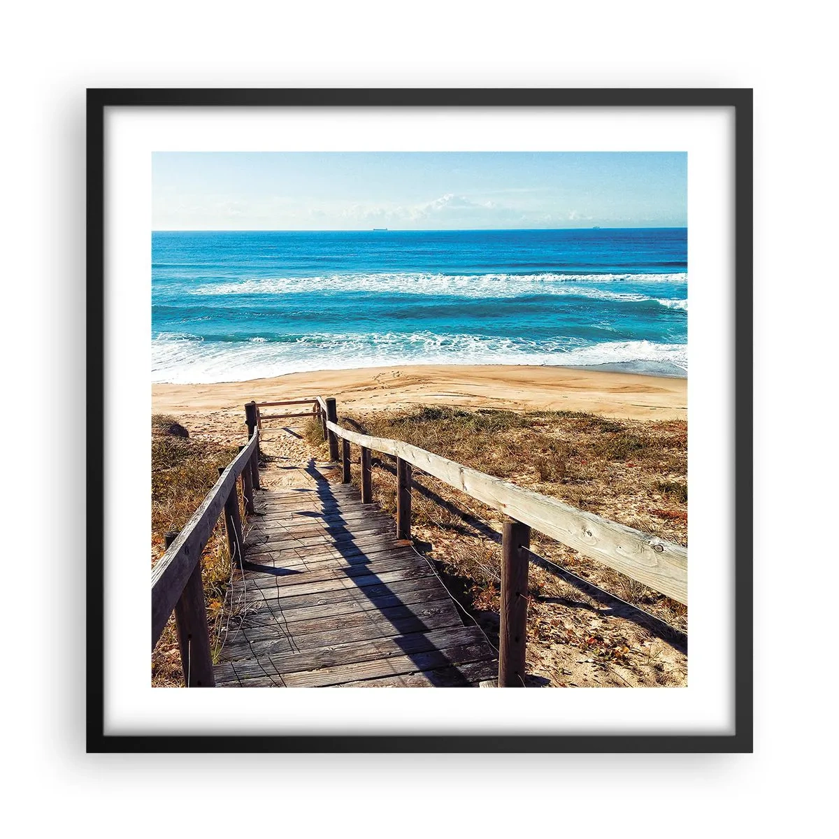 Poster în ramă neagră - Aleargă! - 50x50 cm