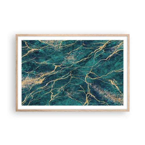 Poster în ramă de stejar deschis - Filon de aur - 91x61 cm