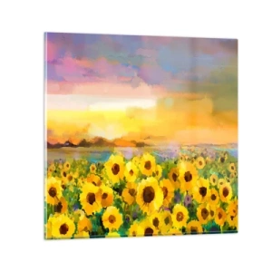 Tablou pe sticlă - Soarele însuși a coborât pe pământ - 60x60 cm