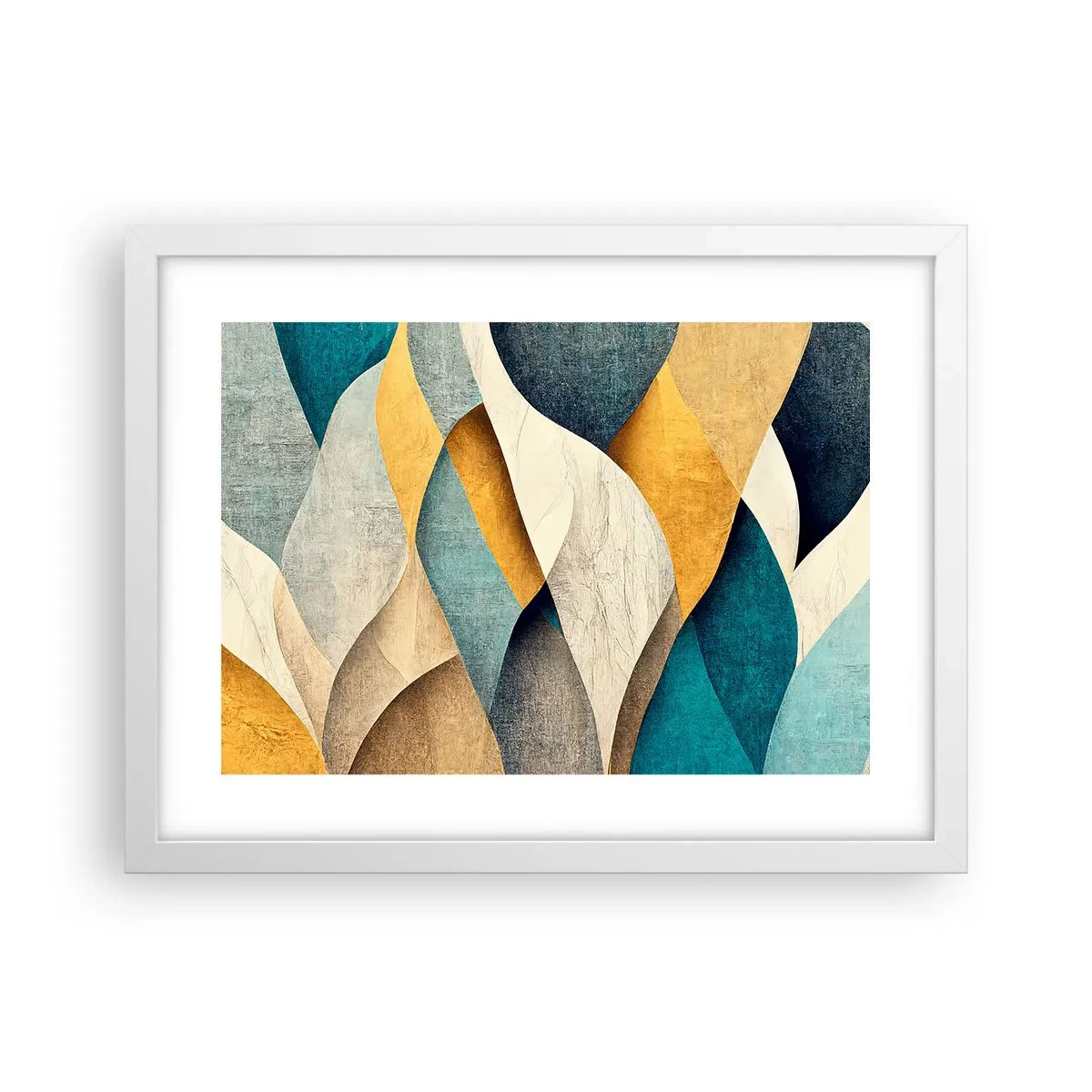 Poster în ramă albă - Ritm și ondulare - 40x30 cm