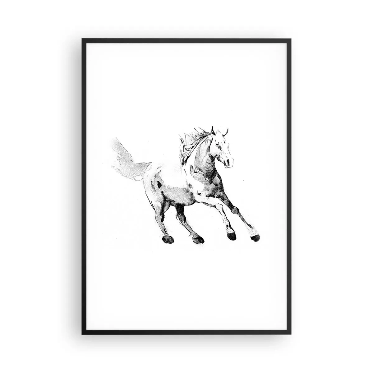 Poster în ramă neagră - Suflet neîmblânzit - 70x100 cm