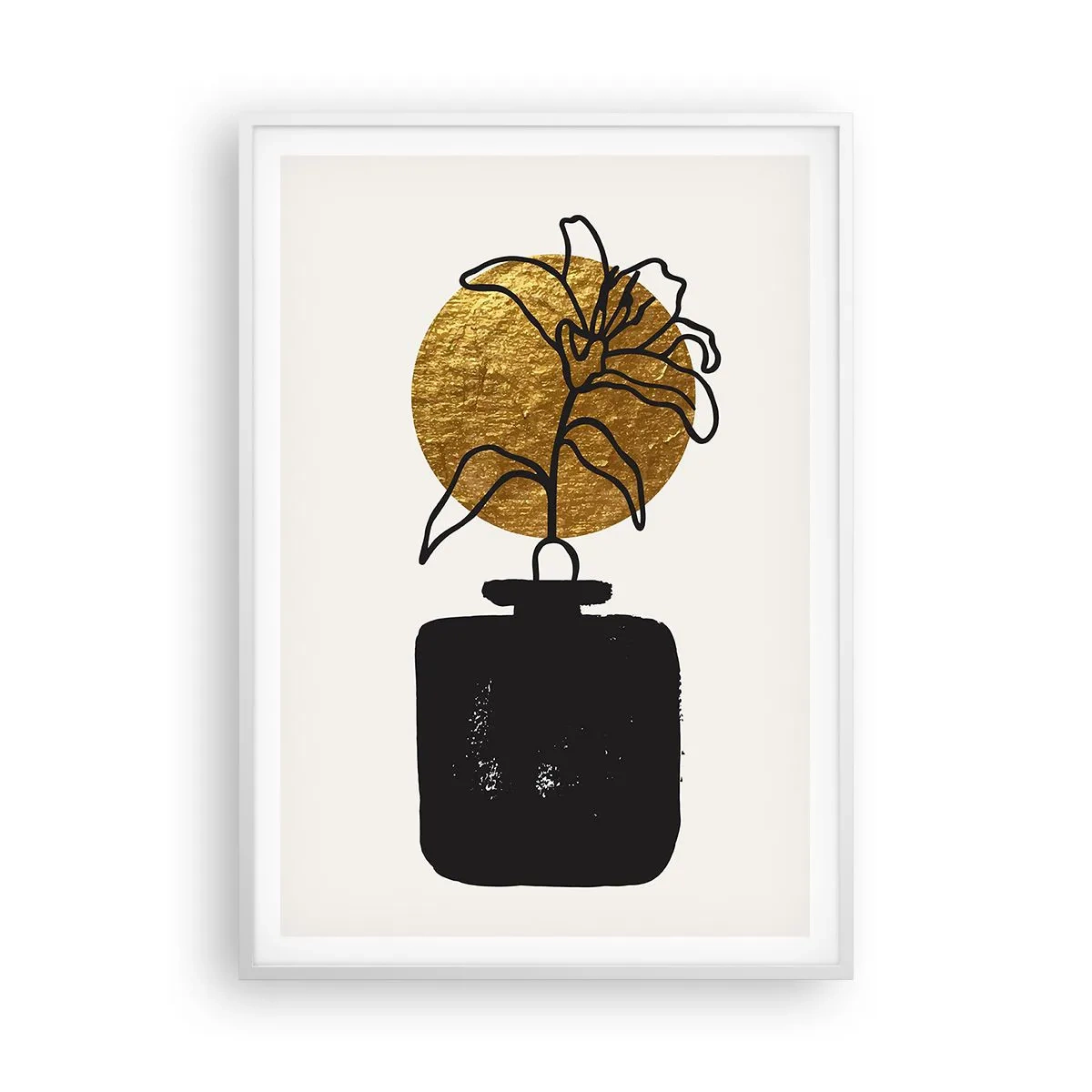 Poster în ramă albă - Cât cântărește aurul? - 70x100 cm