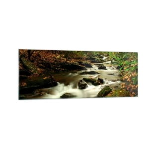 Tablou pe sticlă - Ca argintul lichid - 140x50 cm