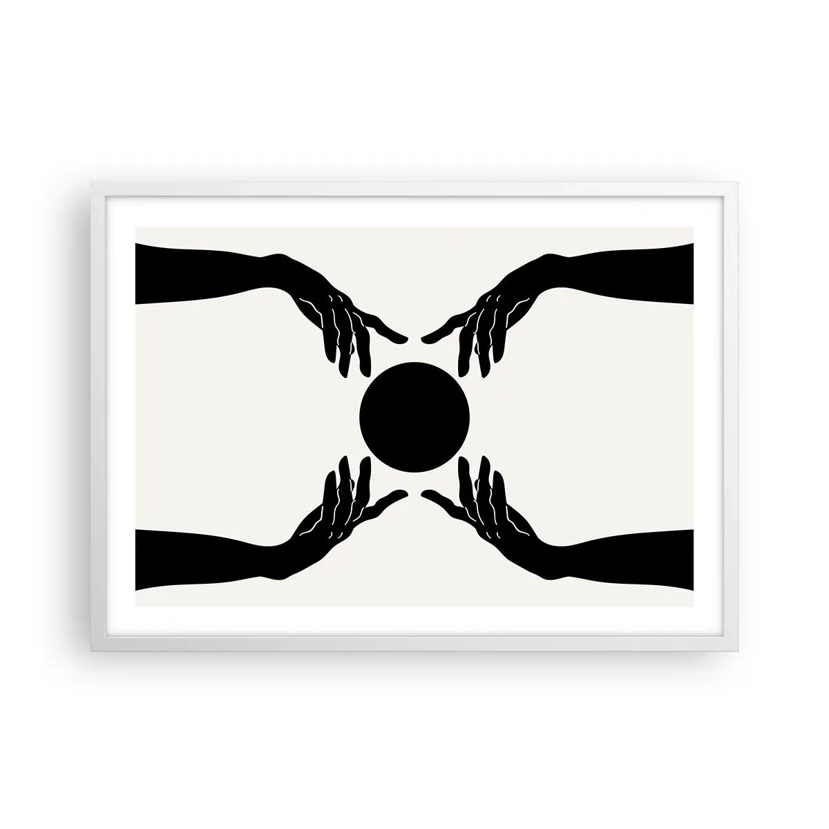 Poster în ramă albă - Semnul secret - 70x50 cm