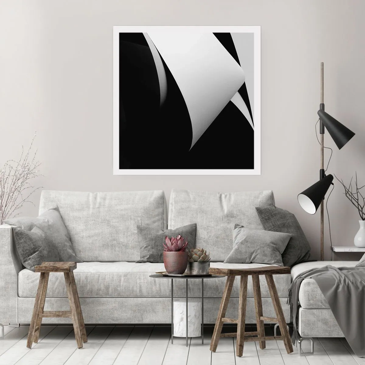 Poster - Planuri de lumină din adâncurile umbrelor - 60x60 cm