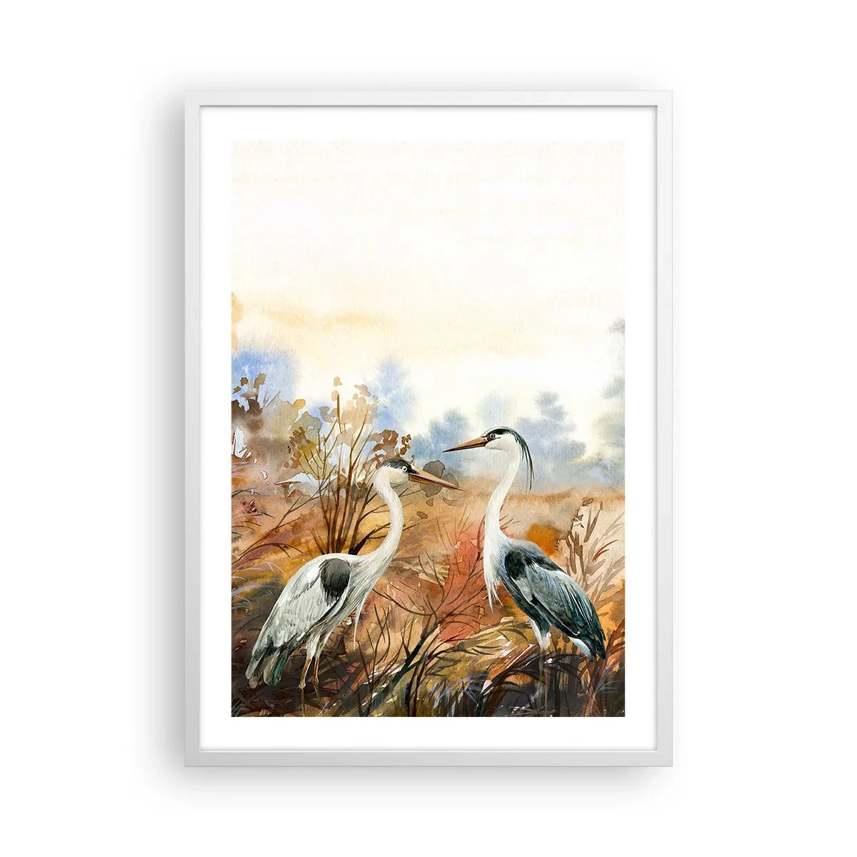 Poster în ramă albă - Încotro în toamnă? - 50x70 cm