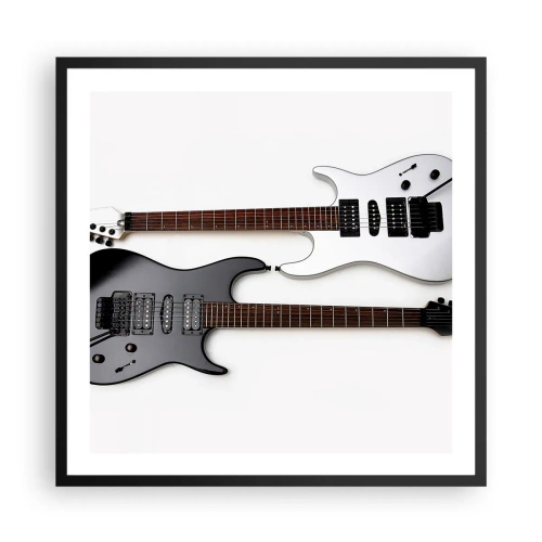 Poster în ramă neagră - Armonie de forme - 60x60 cm