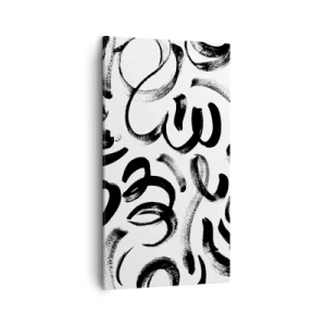 Tablou pe pânză - Negru pe alb - 45x80 cm