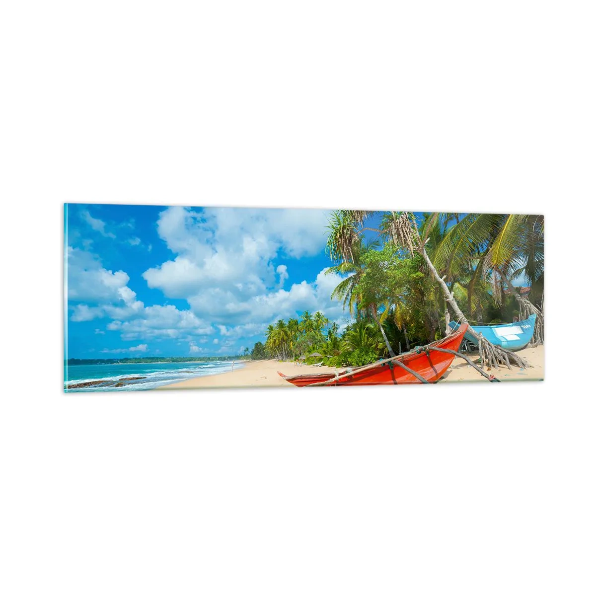 Tablou pe sticlă - Farmecul tropicelor - 90x30 cm