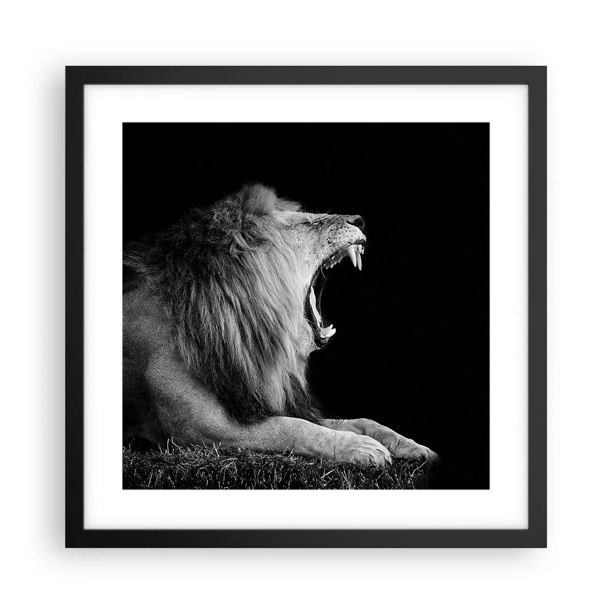 Poster în ramă neagră - Fără nici o ezitare - 40x40 cm