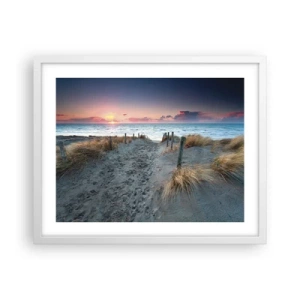 Poster în ramă albă - Ai revărsat un curcubeu cu splendoare radiantă... - 50x40 cm