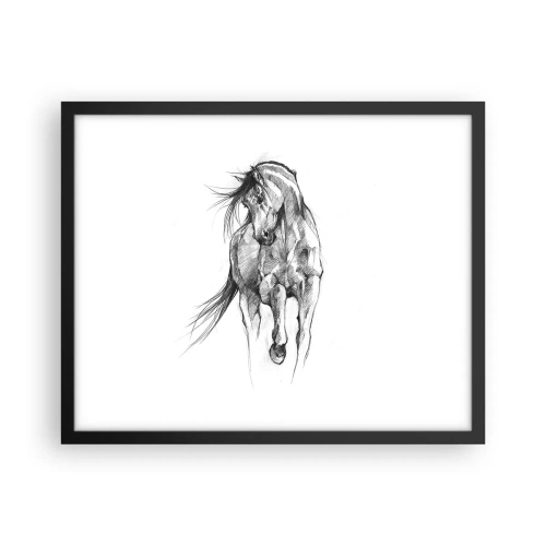 Poster în ramă neagră - Într-un trap grațios - 50x40 cm
