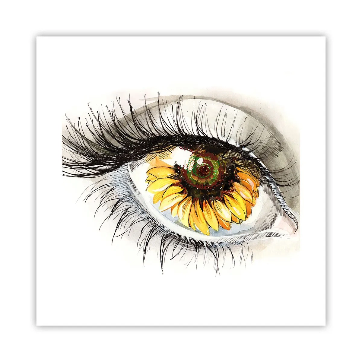 Poster - O privire la fel de fierbinte ca vara - 40x40 cm