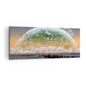 Tablou pe pânză - Și lumea a ieșit din apă - 100x40 cm