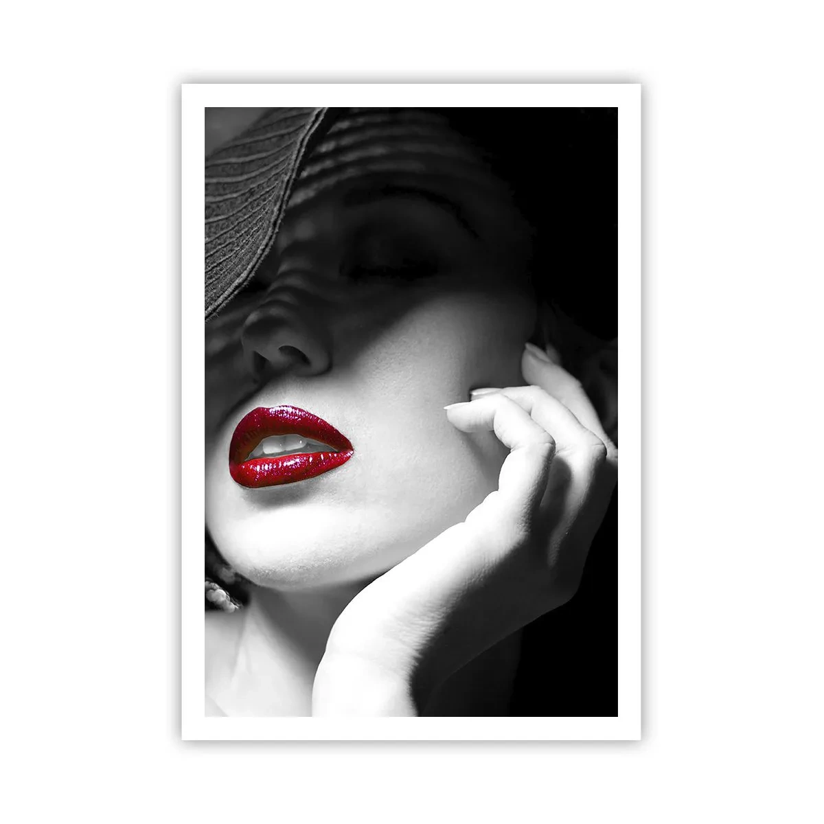 Poster - Studiu în stacojiu - 70x100 cm