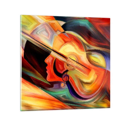 Tablou pe sticlă - Și totul merge bine - 40x40 cm