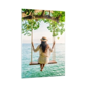 Tablou pe sticlă - Viața este frumoasă - 50x70 cm