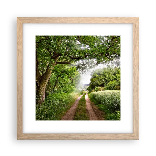 Poster în ramă de stejar deschis - Et in Arcadia ego - 30x30 cm