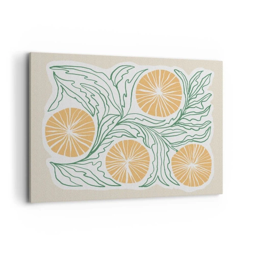 Tablou pe pânză - Etnic cu o notă de abstracție - 100x70 cm