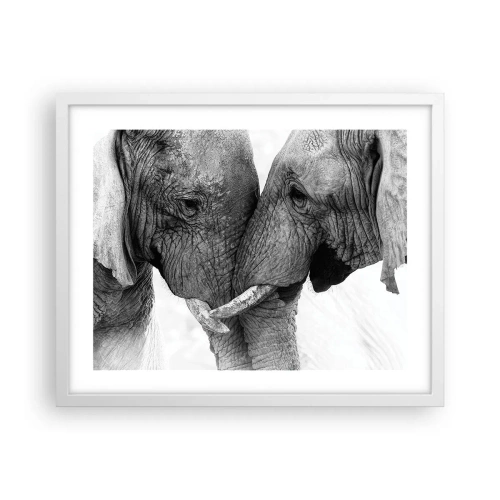 Poster în ramă albă - Mărturisire din inimă - 50x40 cm