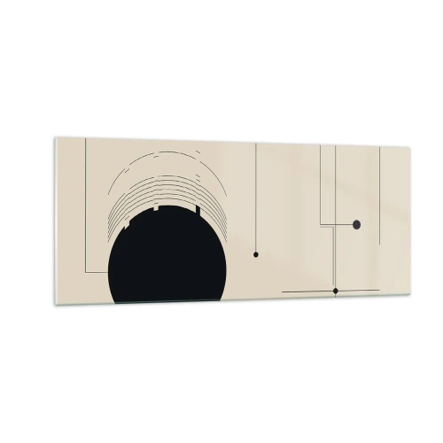 Tablou pe sticlă - Compoziție flexibilă și dinamică - 100x40 cm