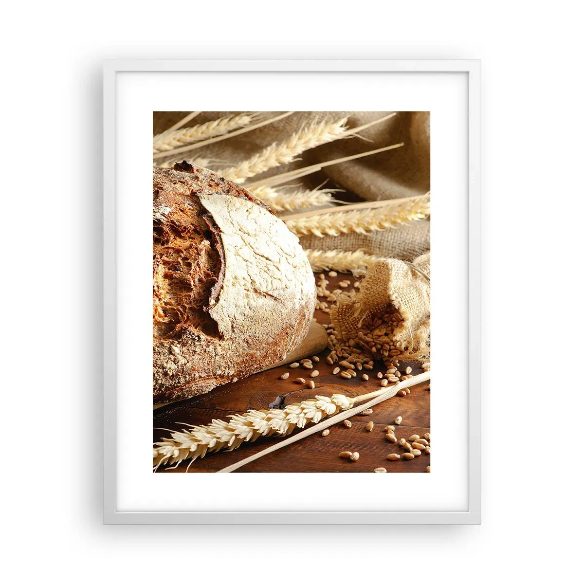 Poster în ramă albă - Apetisantă, parfumată, crocantă - 40x50 cm