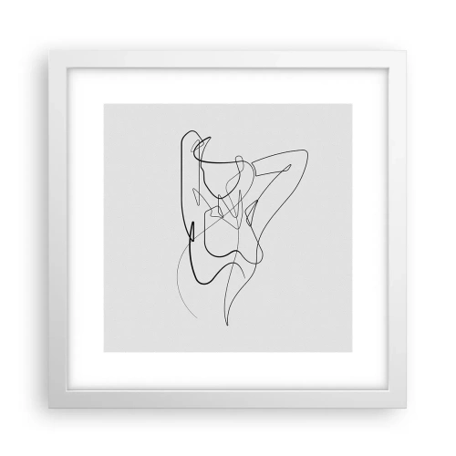 Poster în ramă albă - Cine ești tu? - 30x30 cm