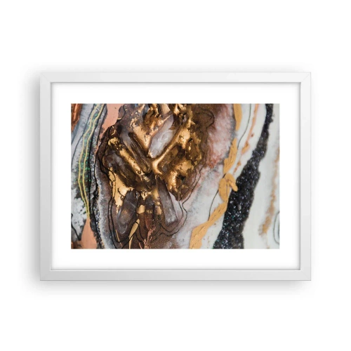 Poster în ramă albă - Elementul pământ - 40x30 cm