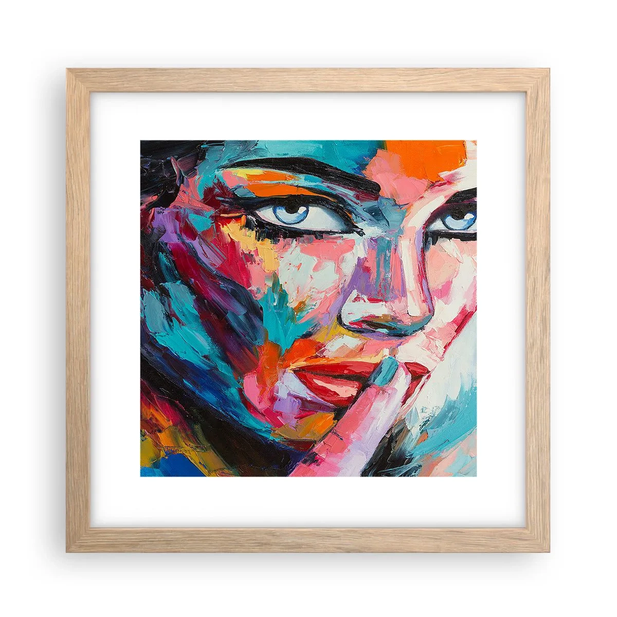 Poster în ramă de stejar deschis - Primul nostru secret - 30x30 cm