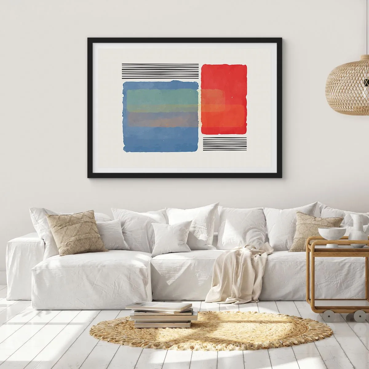 Poster în ramă neagră - Spiritul și litera geometriei - 100x70 cm