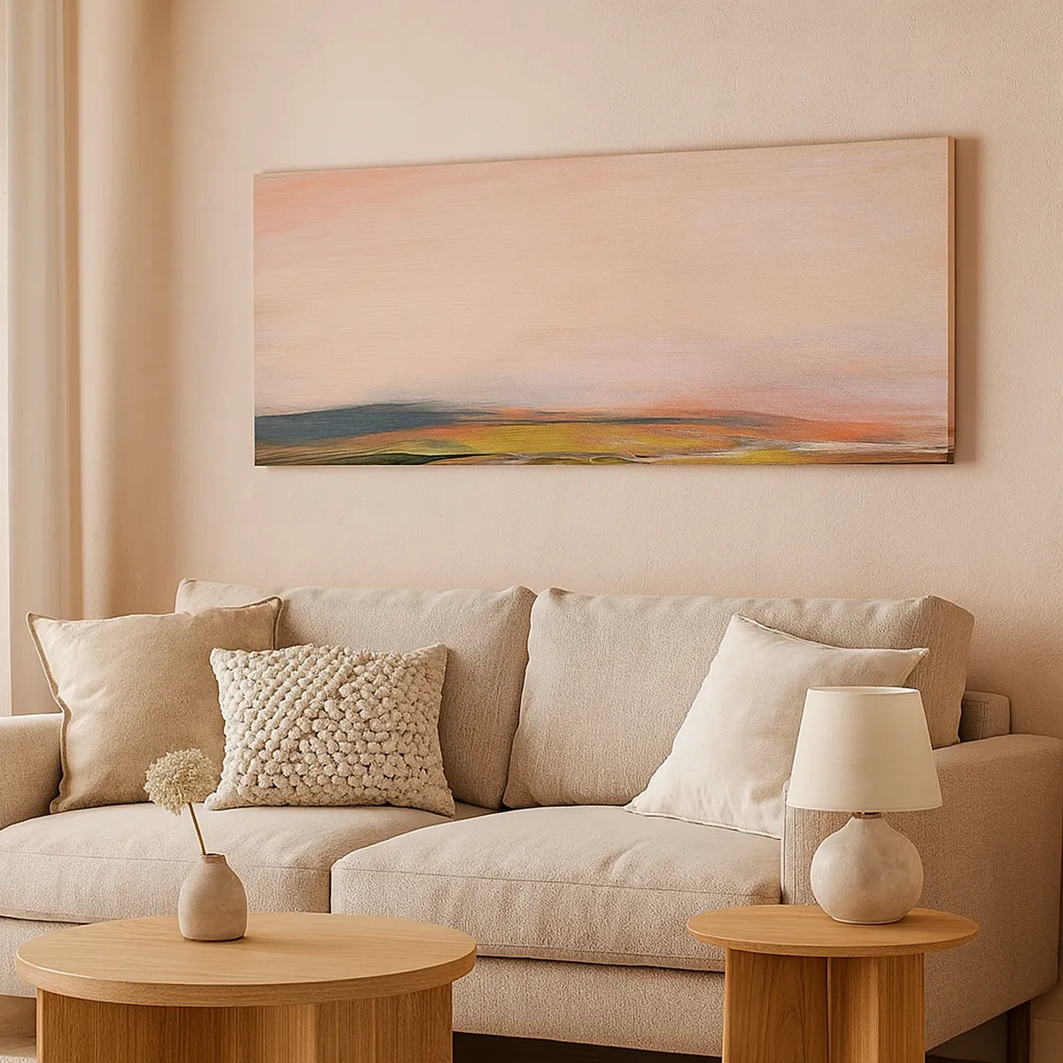 Tablou pe pânză - Tonalitatea de roz - 30x30 cm