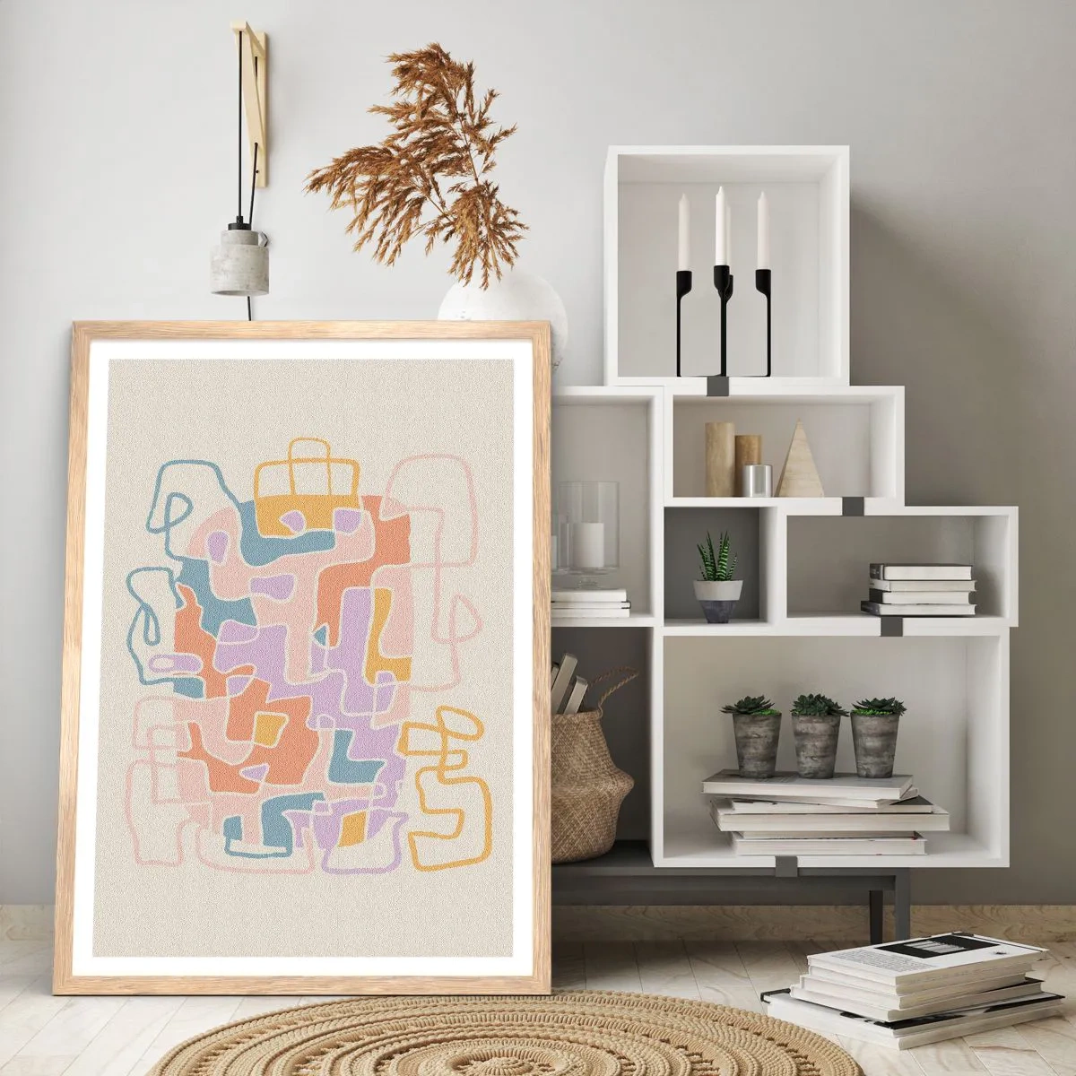 Poster în ramă de stejar deschis - Labirintul - o aventură plină de bucurie - 30x40 cm