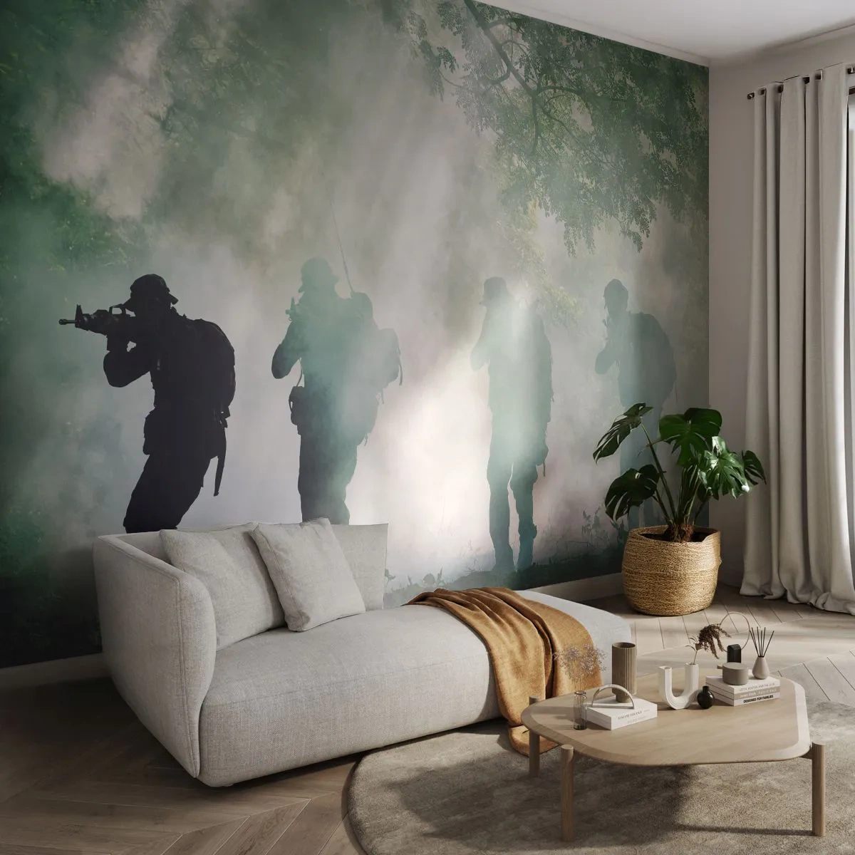Tapet Standard Eco - Unul pentru toți... - Soldat, Armă, Puşcă - 400x280 cm
