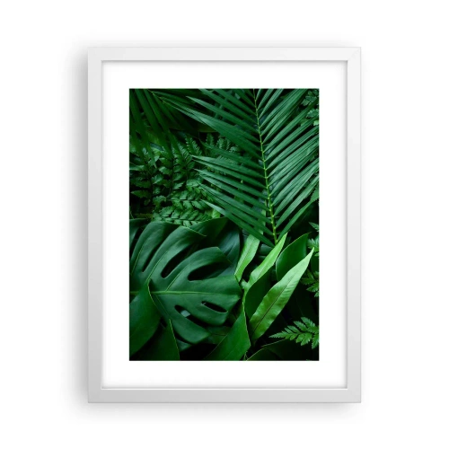 Poster în ramă albă - Înfășurate în verde - 30x40 cm