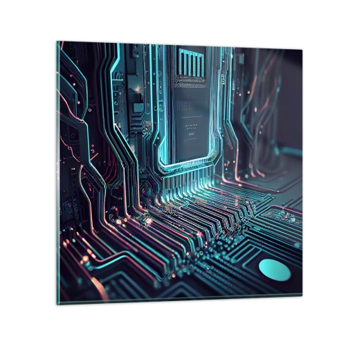 Tablou pe sticlă - Iată la ce mă gândesc... - 50x50 cm