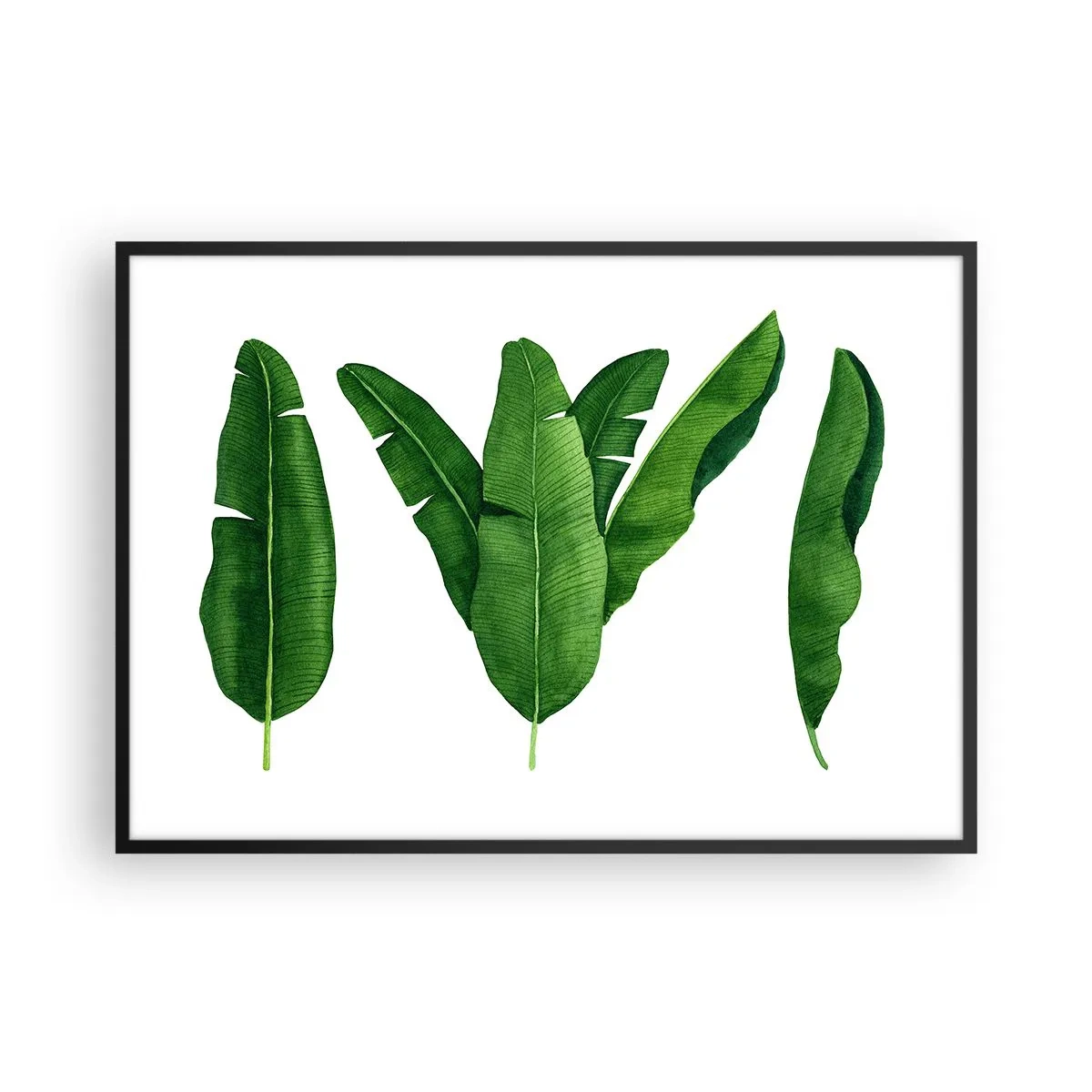 Poster în ramă neagră - Simetrie verde - 100x70 cm